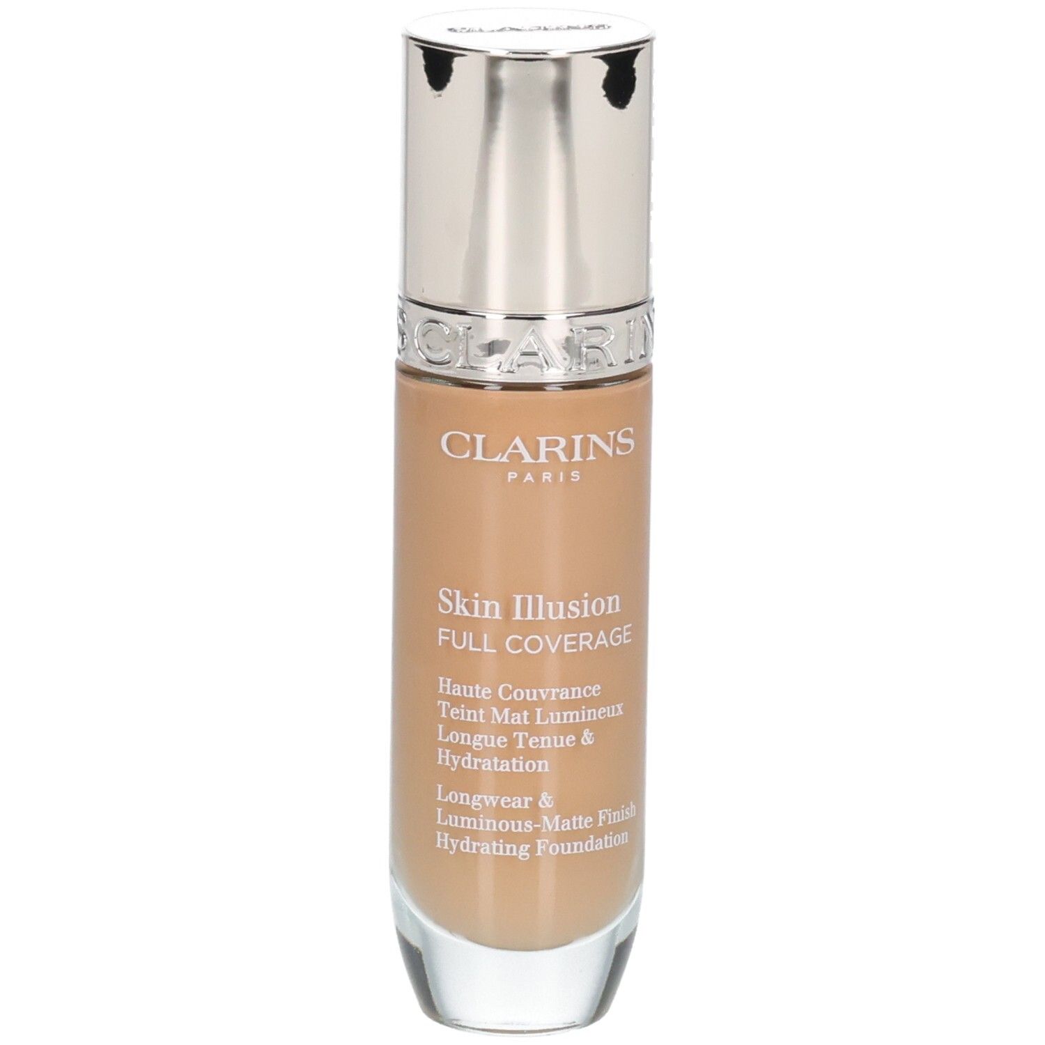 Clarins Skin Illusion Full Coverage Foundation in Flasche, Farbton 114N.