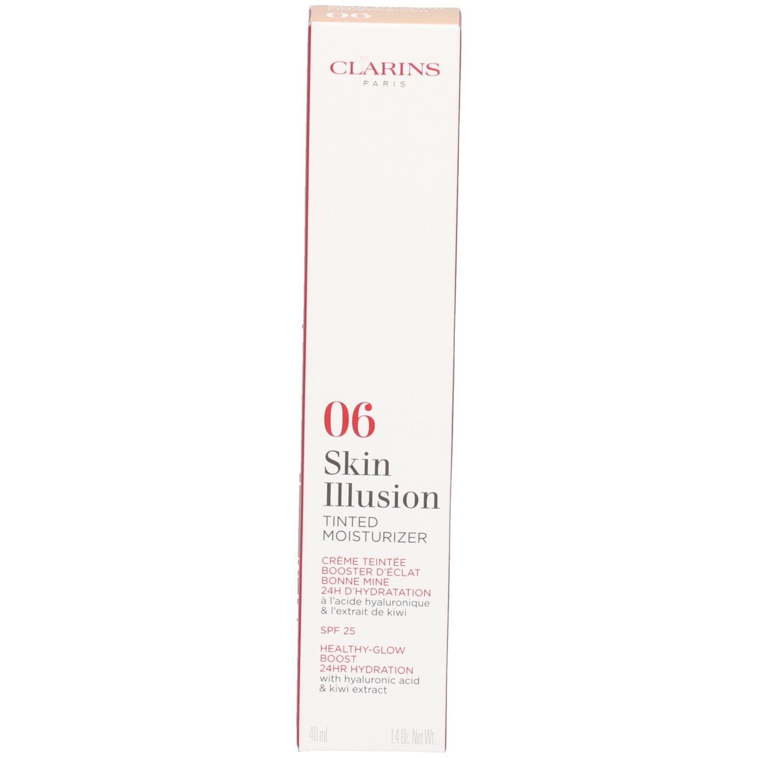 Verpackung der Clarins Skin Illusion getönten Feuchtigkeitscreme SPF 25.