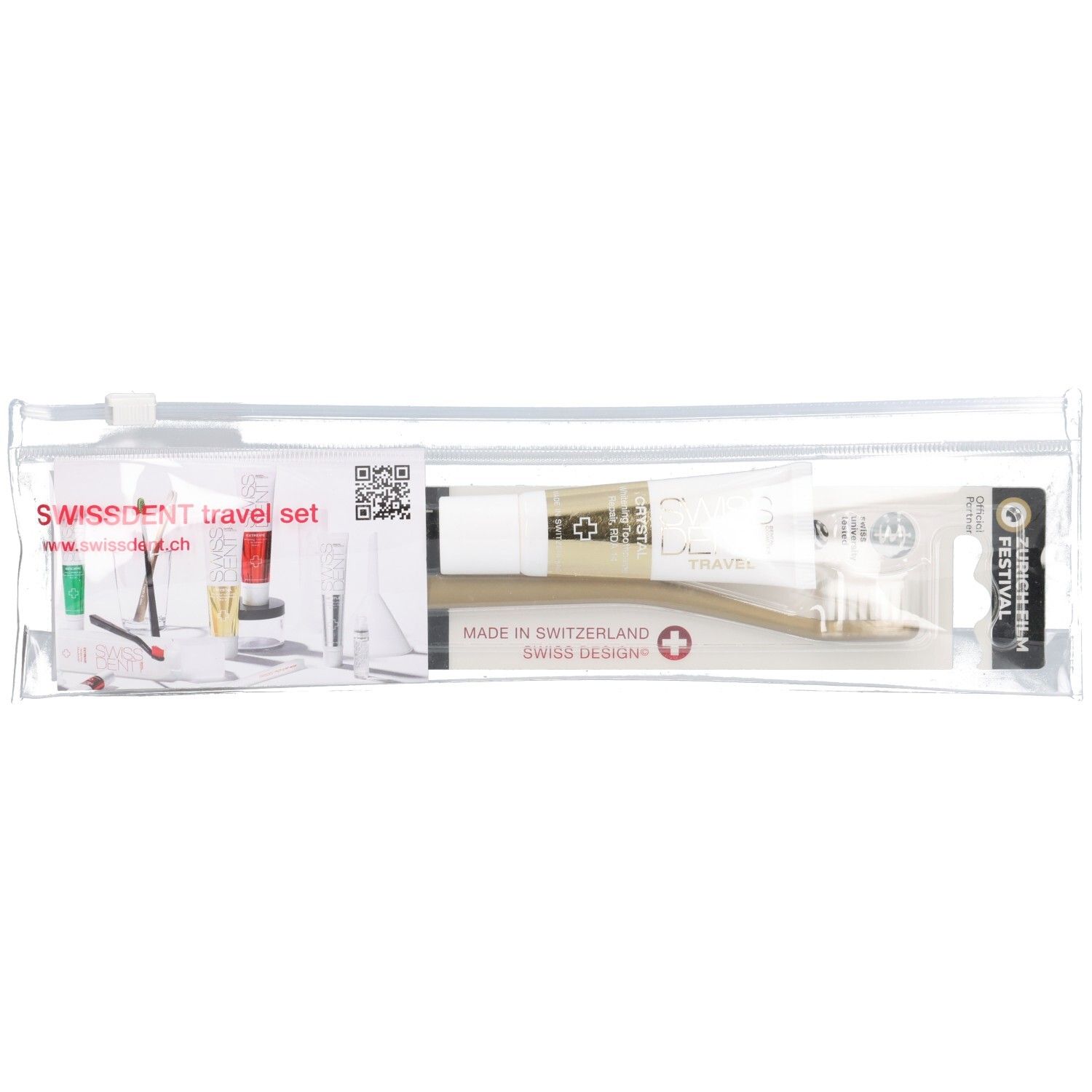 Swissdent Travel Set Small Crystal (Crystal 10ml, Toothbrush) 1st 1 St Zahnbürste