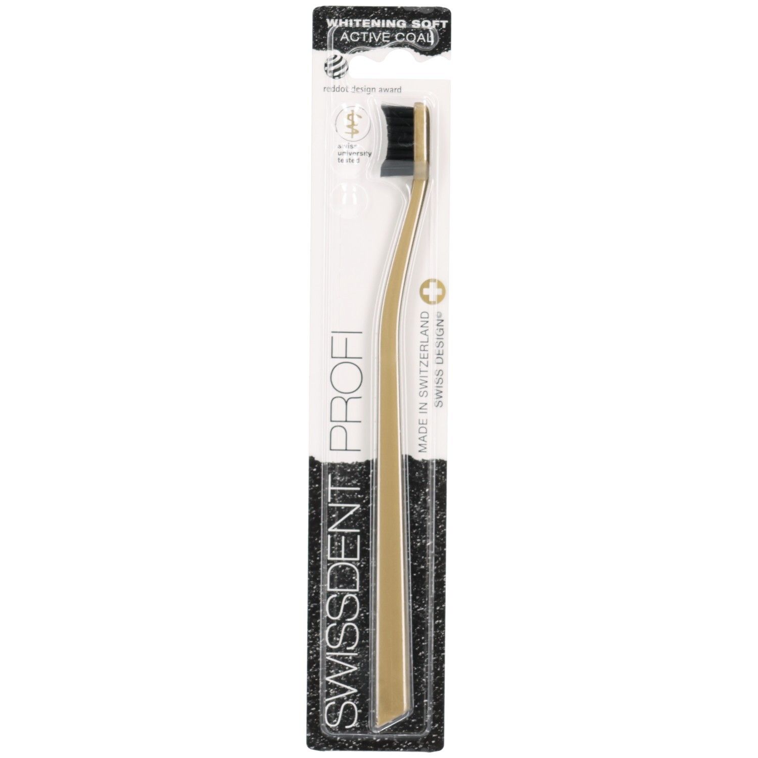 Swissdent Whitening Gold Active Coal Bristles 1st 1 St Zahnbürste