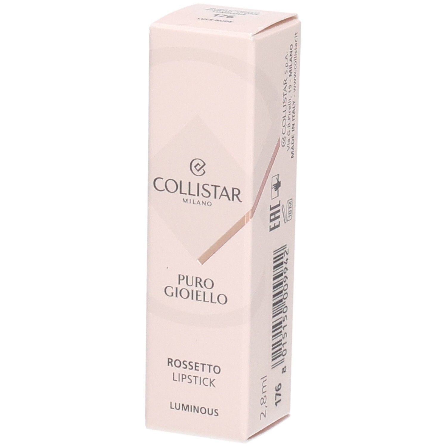 Collistar Puro Gioiello Lipstick Luminous 176 - Luce Nude 2,8 Stiften