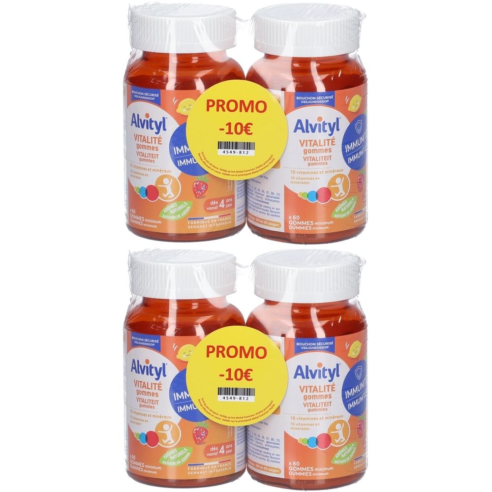 Alvityl® Vitalité Gommes | Vitamines B, C et D - Goût Fruité
