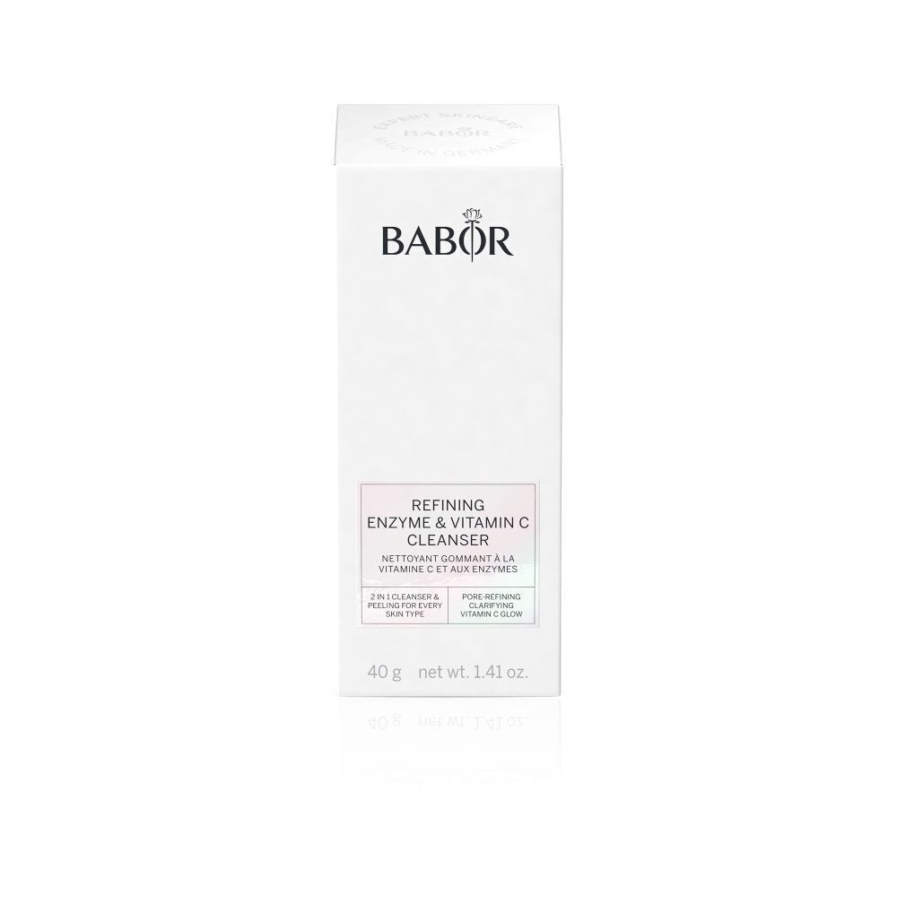 Weiße Verpackung für BABOR Refining Enzyme & Vitamin C Cleanser, 40g.