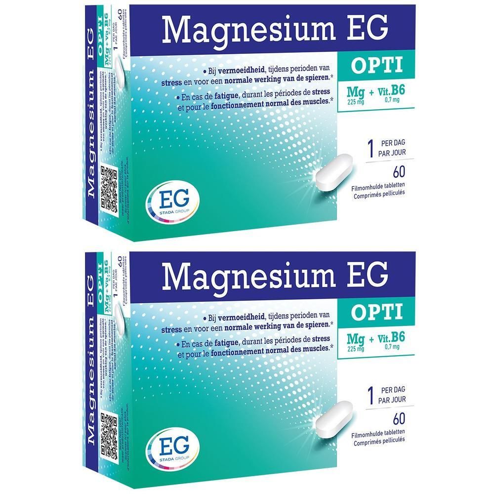 Magnesium EG OPTI | Magnesium & Vitamine B6 | Bij Vermoeidheid & Stress