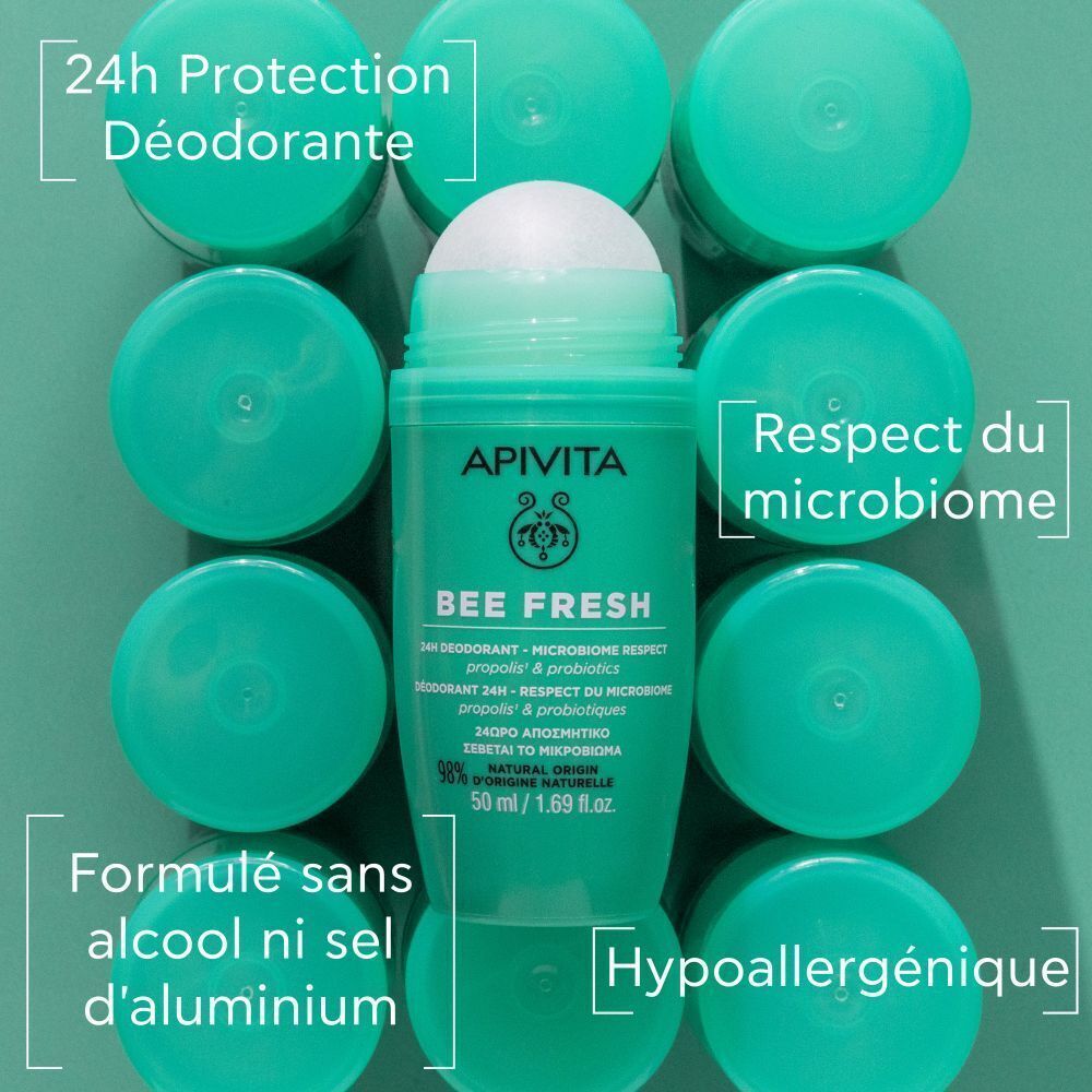 Apivita Bee Fresh 24h Deodorant Roll-On Propolis & Probiotics