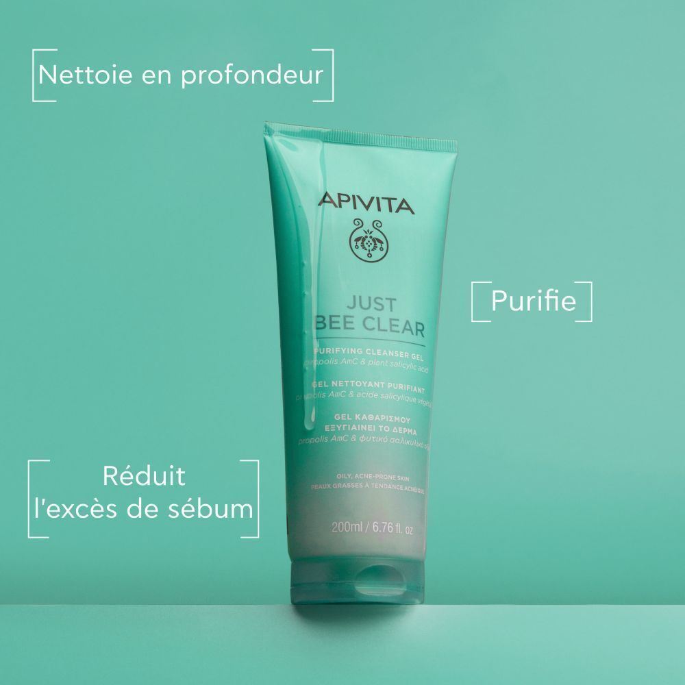 Apivita Just Bee Clear Gel Nettoyant Purifiant