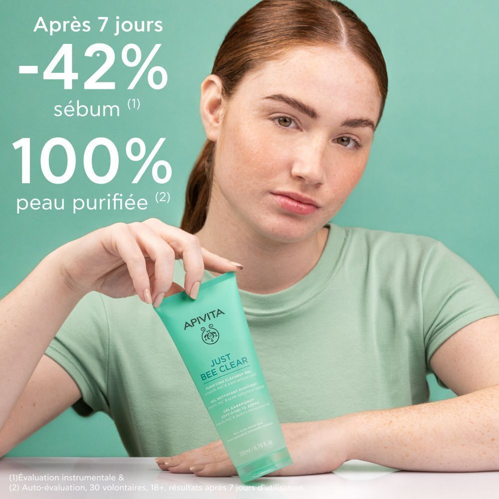 Apivita Just Bee Clear Gel Nettoyant Purifiant