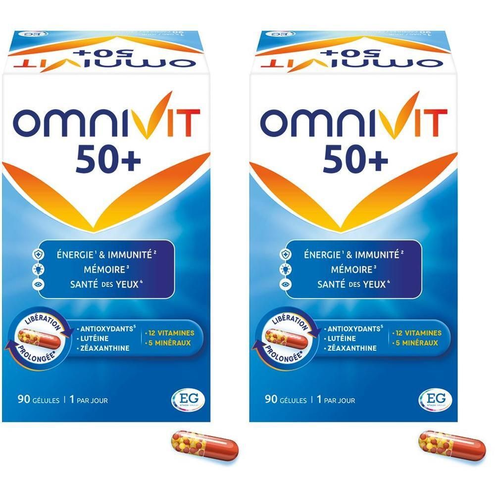 Omnivit 50+ | Multivitamine pour Énergie, Immunité, Mémoire & Santé des Yeux