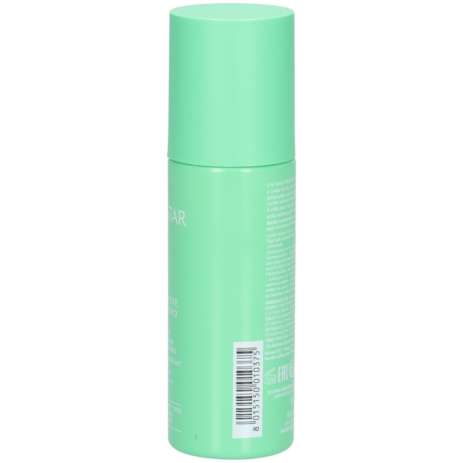 Collistar Multi-Active Deodorant Spray 24H, 100ml, für empfindliche Haut, mit Aloe Milk, ohne Alkohol.