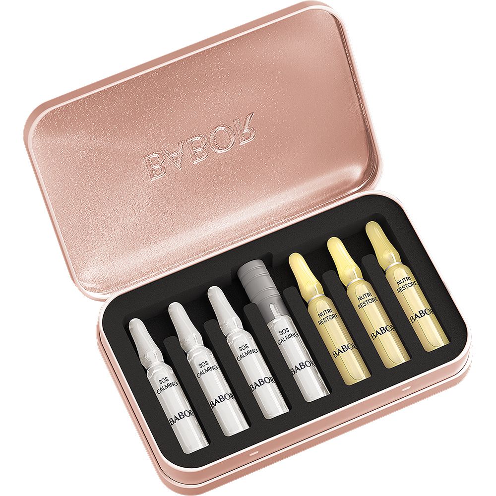Babor Ampullen-Set in roségoldfarbener Metalldose.