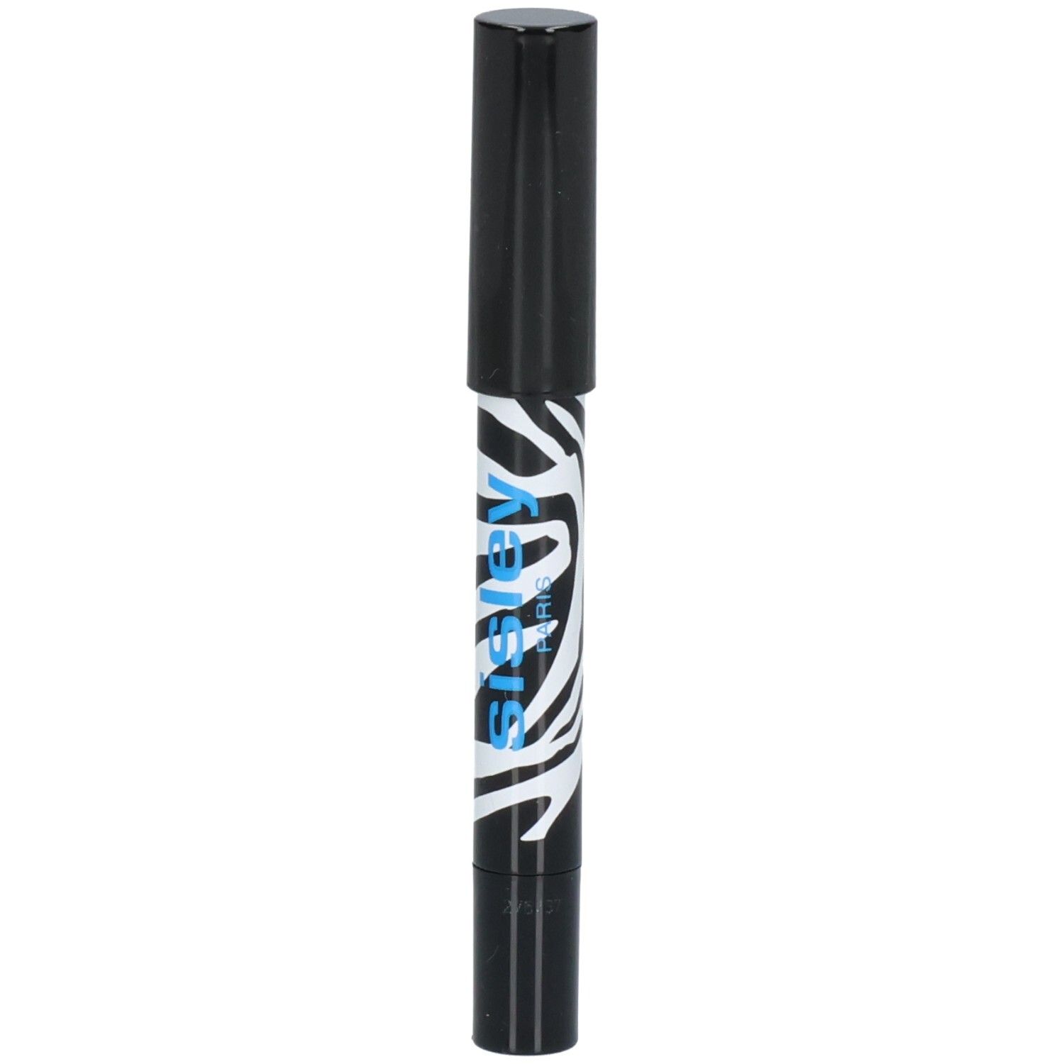 Sisley Phyto-Eye Twist Lidschattenstift mit Zebra-Muster und schwarzem Deckel.