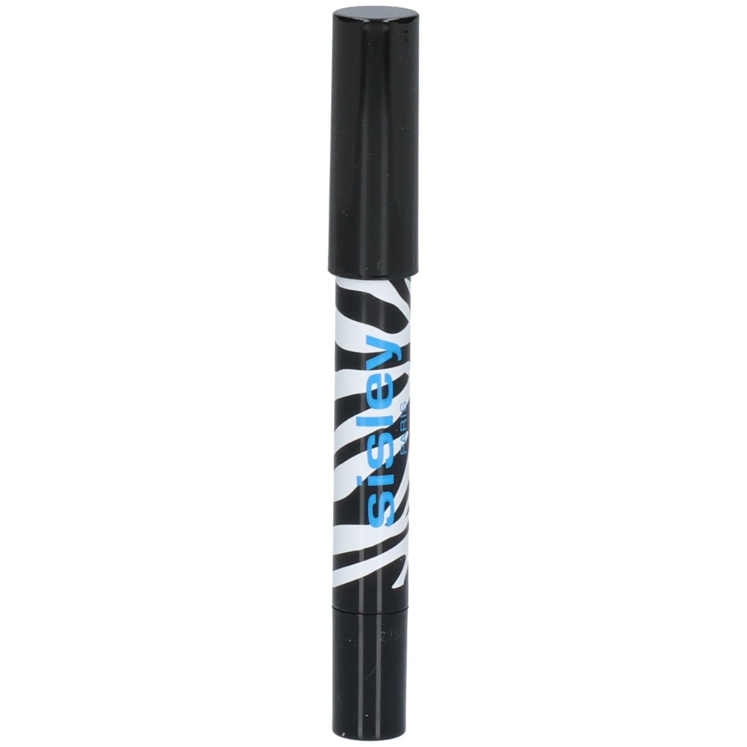 Sisley Phyto-Eye Twist Lidschattenstift mit Zebra-Muster und schwarzem Deckel.