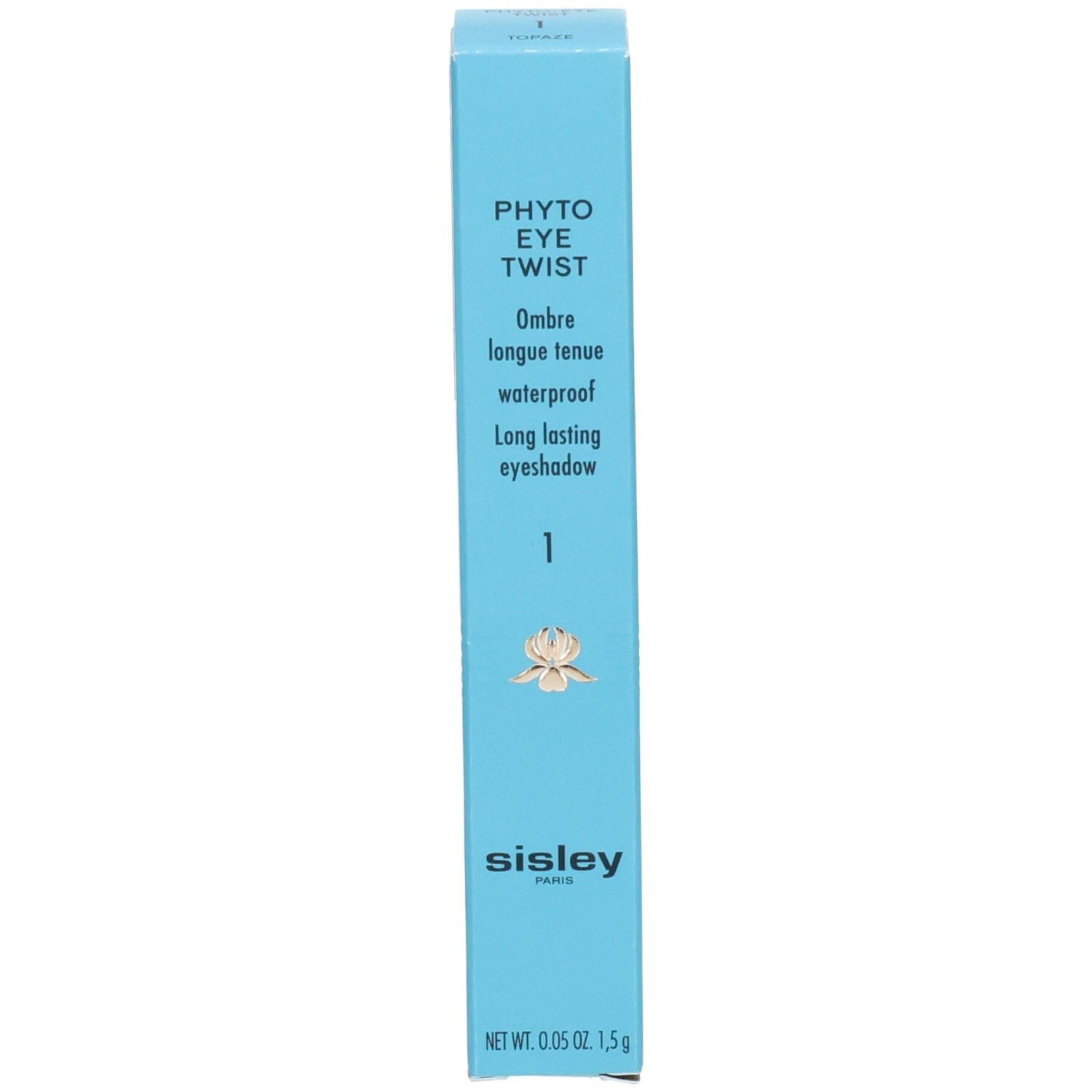Sisley Phyto-Eye Twist Lidschattenstift mit Zebra-Muster und schwarzem Deckel.