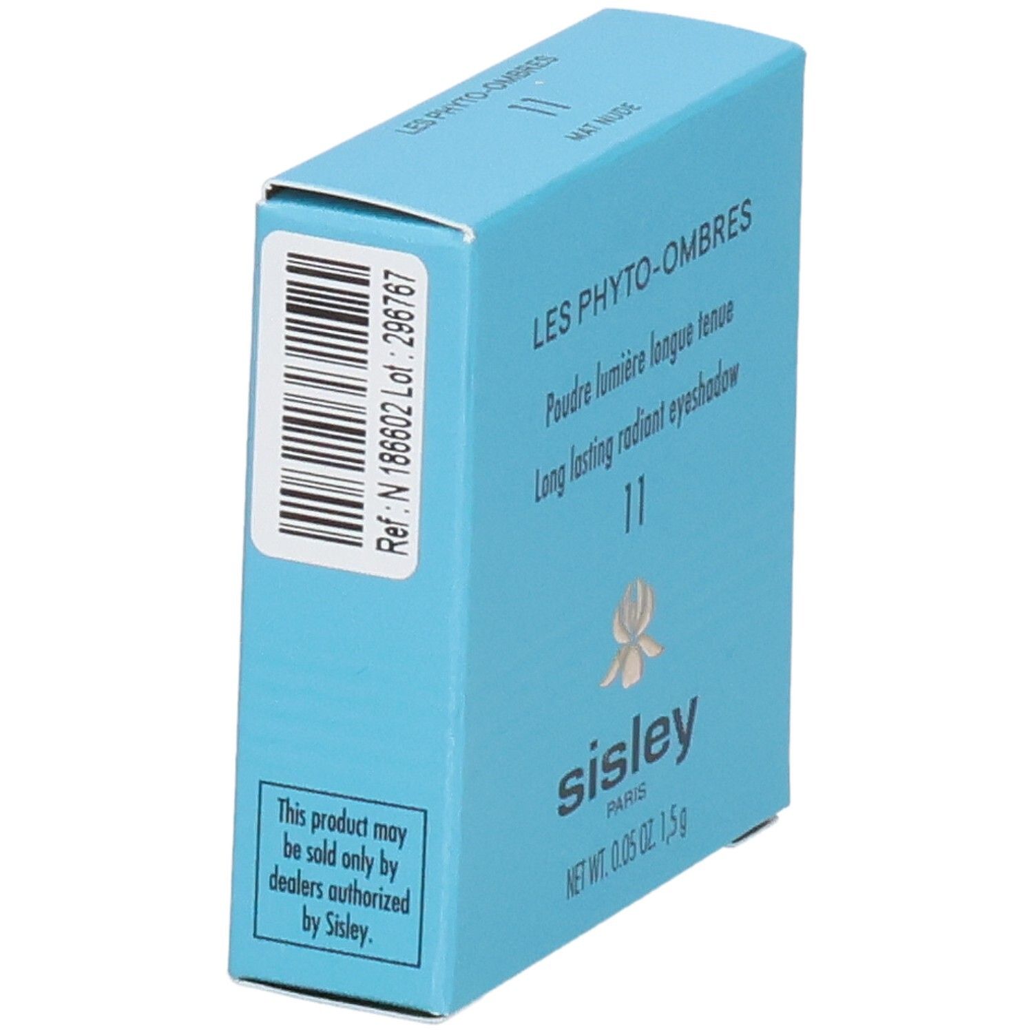 Sisley Les Phyto-Ombres Lidschatten 11 Mat Nude, Seitenansicht mit Barcode.