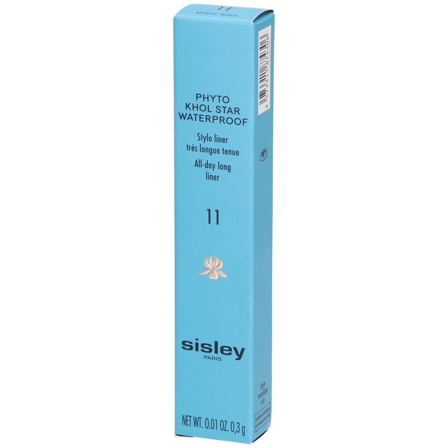 Sisley Phyto Khol Star Waterproof Eyeliner, Farbe 11 Mystic Gold, in blauer Verpackung.
