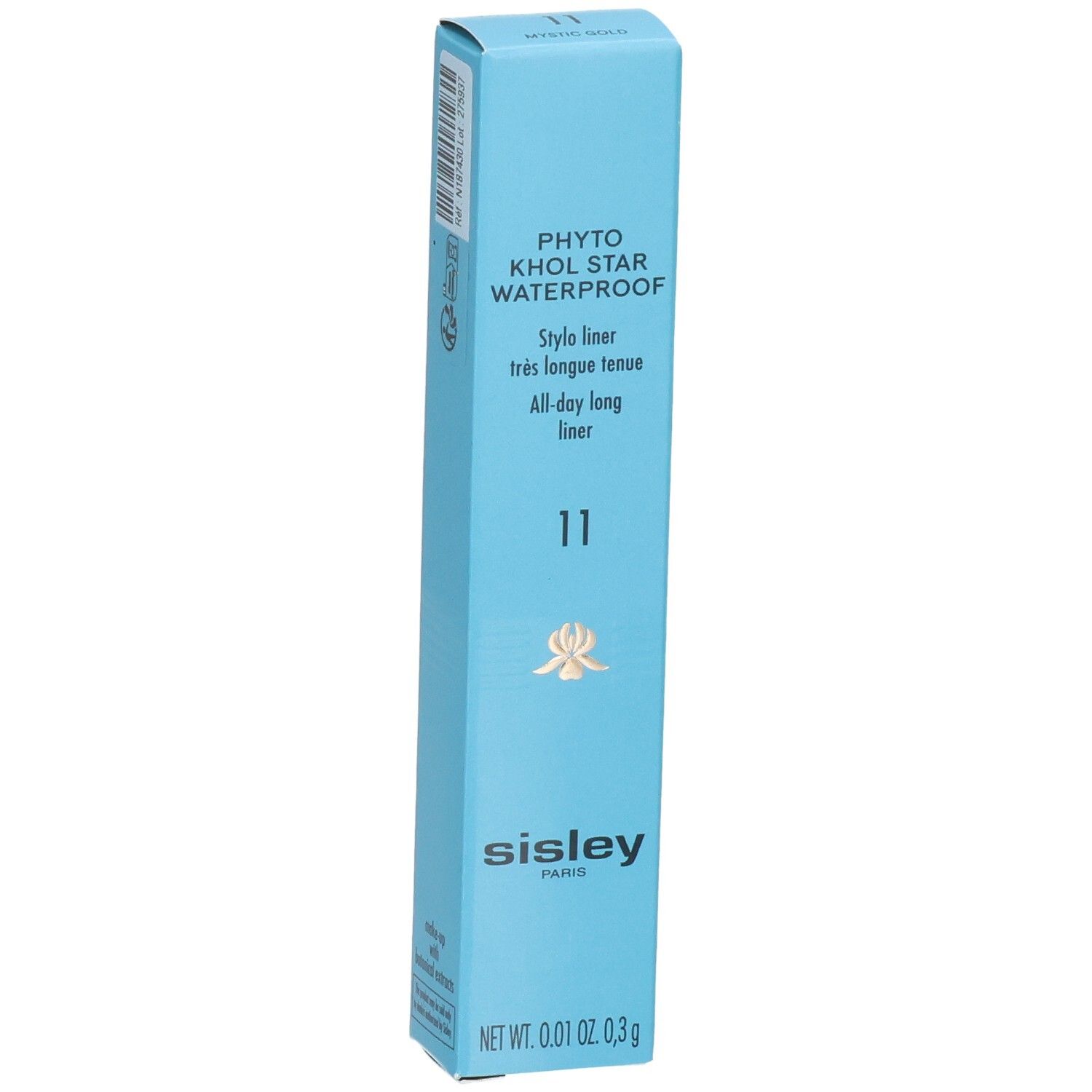 Sisley Phyto Khol Star Waterproof Eyeliner, Farbe 11 Mystic Gold, in blauer Verpackung.
