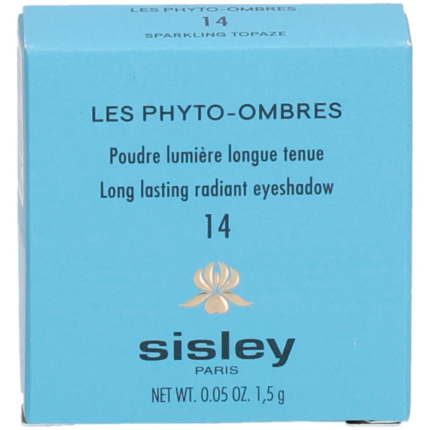 Sisley Les Phyto-Ombres Lidschatten-Verpackung, Farbe 14 Sparkling Topaz.
