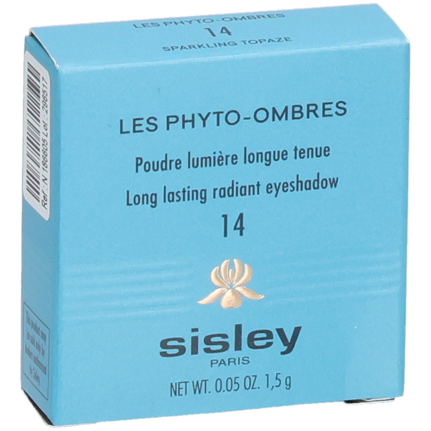 Sisley Les Phyto-Ombres Lidschatten-Verpackung, Farbe 14 Sparkling Topaz.