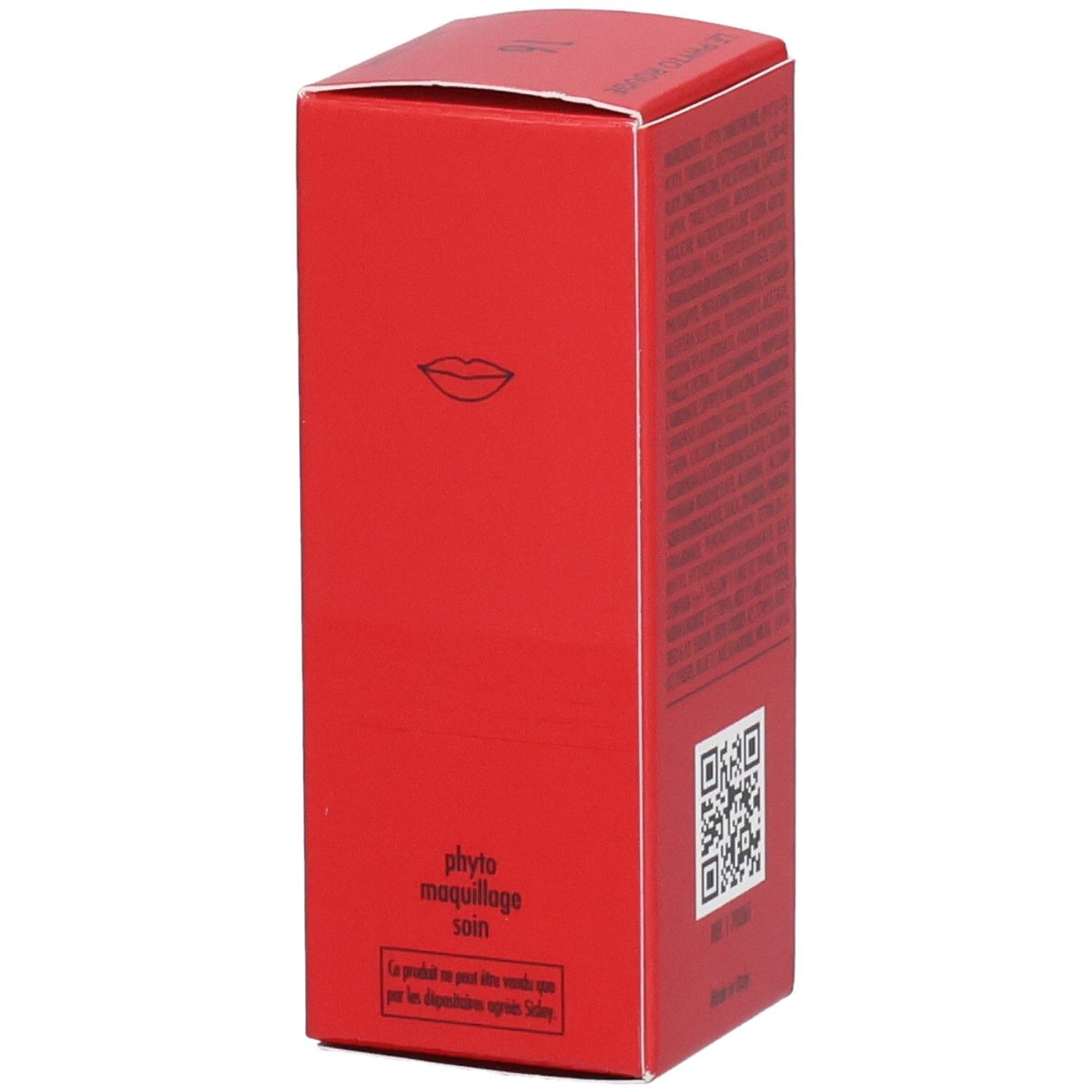 Sisley Le Phyto Rouge Lippenstift Verpackung, Seite mit Lippen-Symbol und Text.