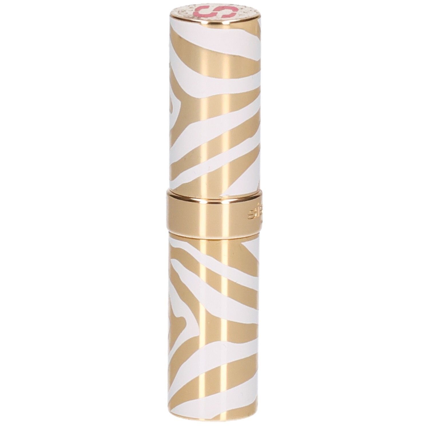Sisley Phyto Rouge Shine Lippenstift in gold-weißem Zebra-Muster.