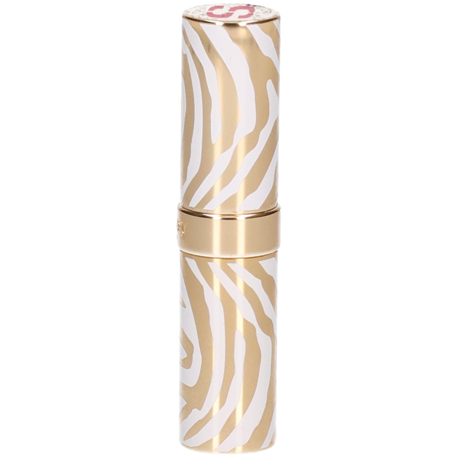 Sisley Phyto Rouge Shine Lippenstift in gold-weißem Zebra-Muster.