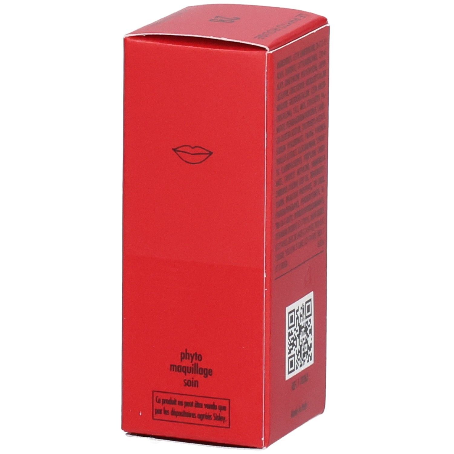 Sisley Le Phyto Rouge Lippenstift-Verpackung, Seite mit Lippen-Symbol und Text.