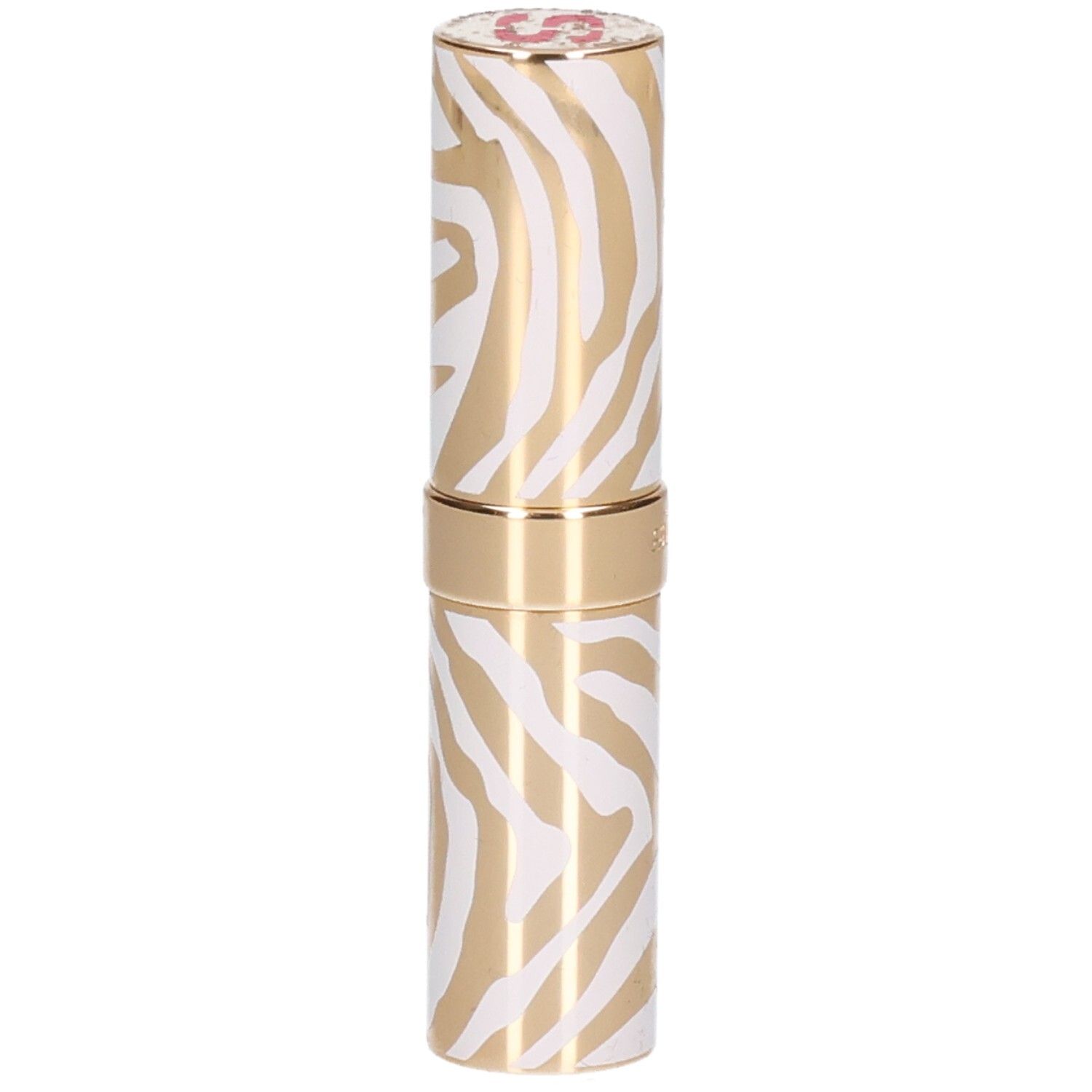 Sisley Phyto Rouge Shine Lippenstift in gold-weißem Zebra-Muster.