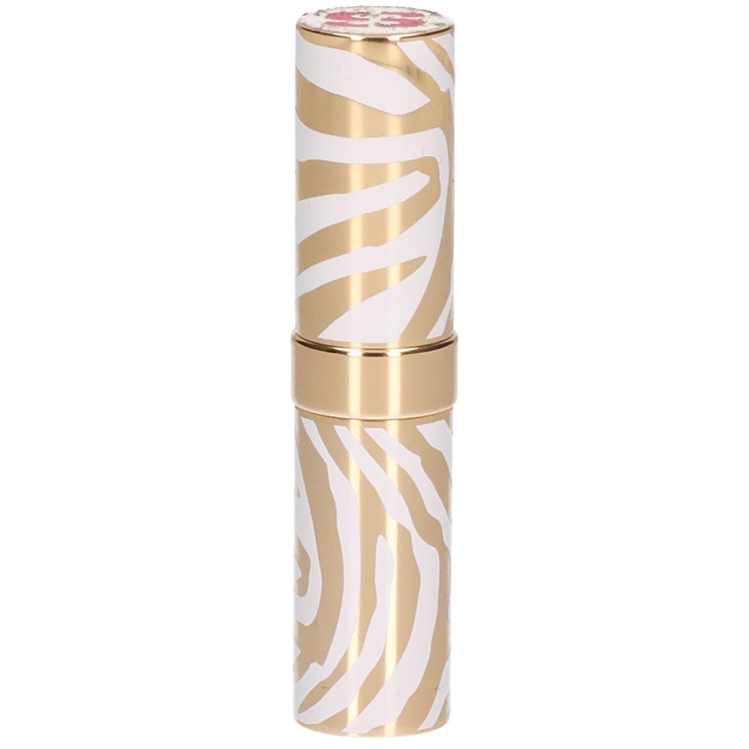 Sisley Phyto Rouge Shine Lippenstift in gold-weißem Zebra-Muster.