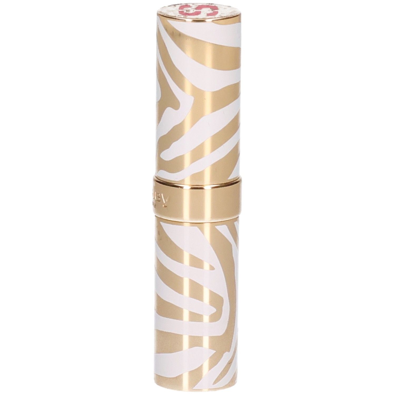 Sisley Phyto Rouge Shine Lippenstift in gold-weißem Zebra-Muster.
