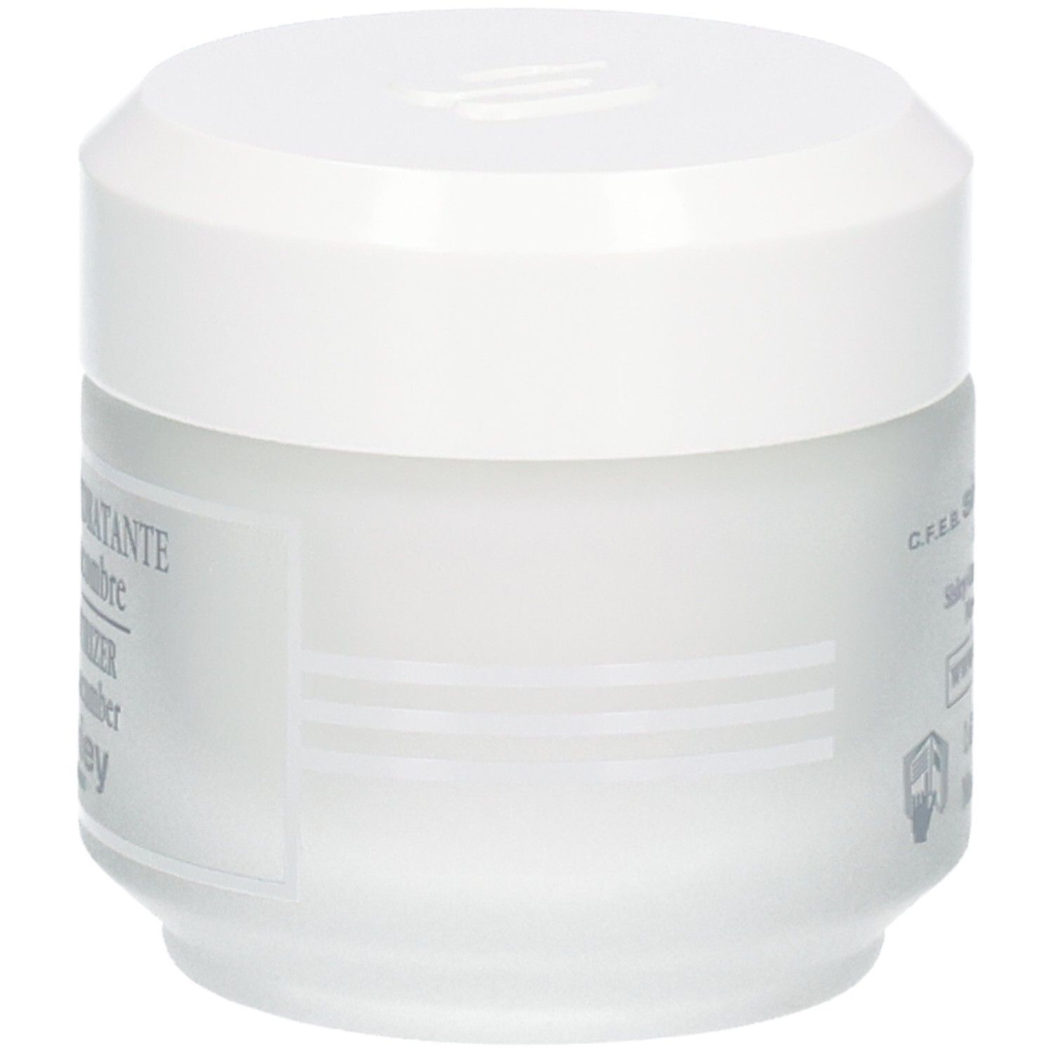Sisley Creme Hydratante au Concombre, Seite des Behälters mit 50 ml Angabe.
