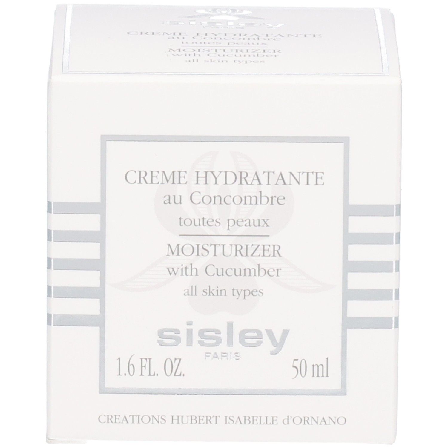 Sisley Creme Hydratante au Concombre, Verpackung mit 50 ml Angabe.