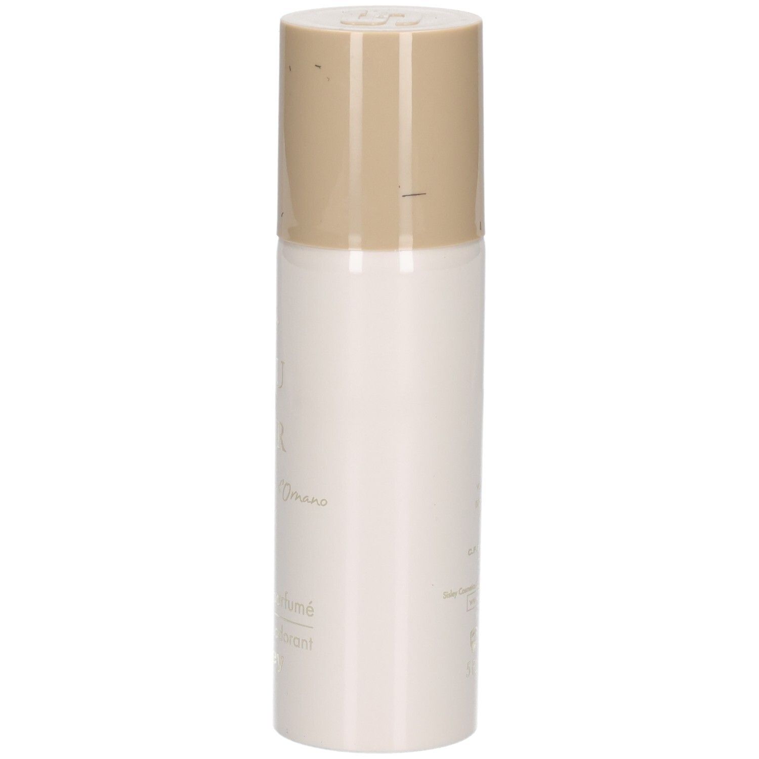 Sisley Eau du Soir Parfüm-Deodorant Sprühflakon, Seitenansicht, beige Verschluss.
