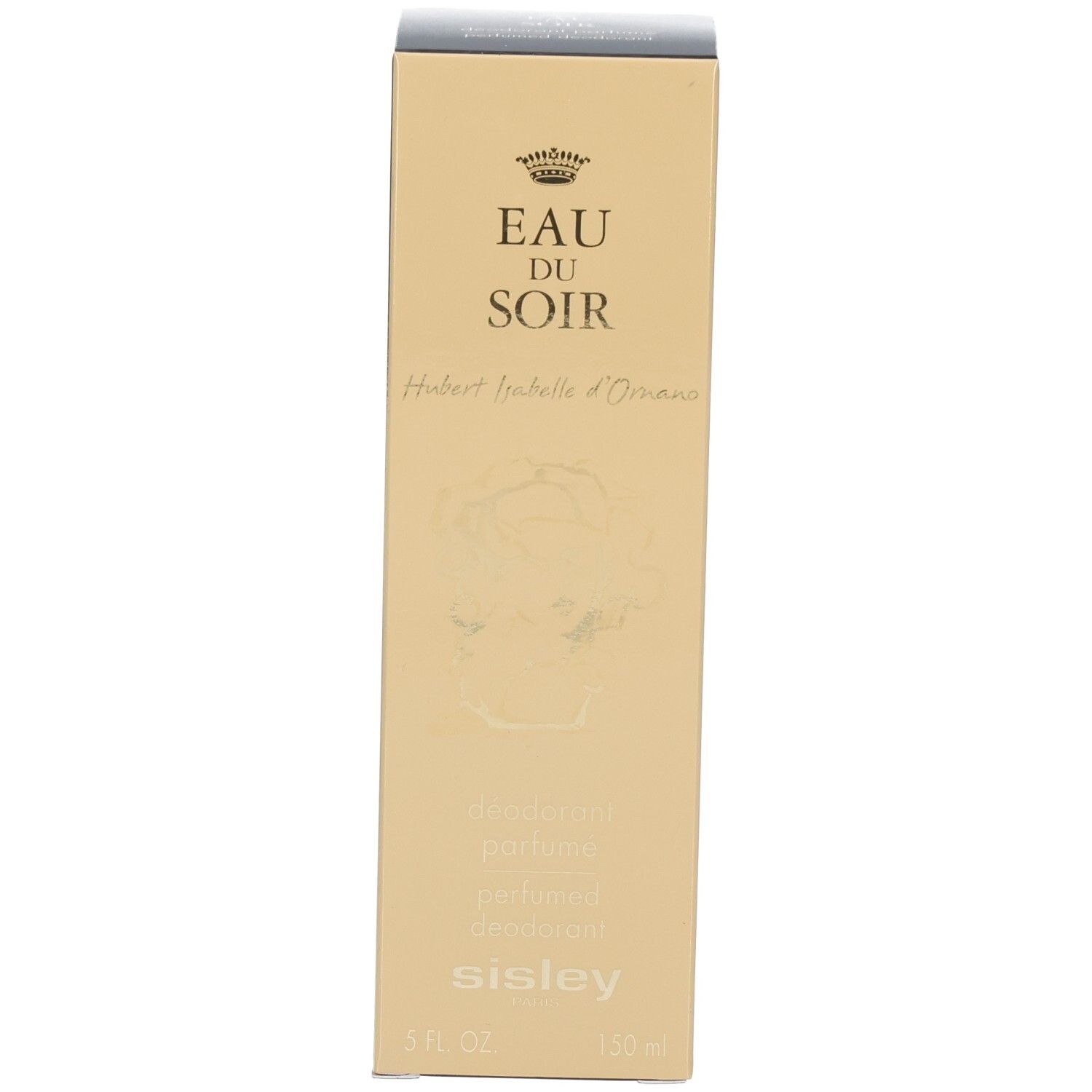 Kartonverpackung für Sisley Eau du Soir Parfüm-Deodorant, beige.