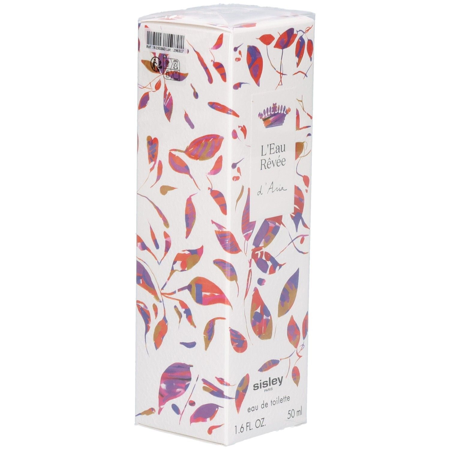Sisley L'Eau Rêvée d'Aria Eau de Toilette Kartonverpackung mit Blattmuster und Barcode.