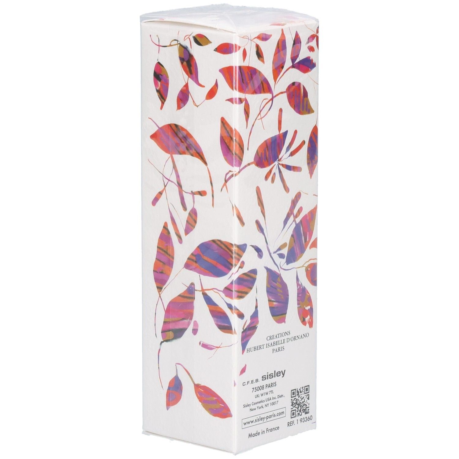 Sisley L'Eau Rêvée d'Aria Eau de Toilette Kartonverpackung mit Blattmuster und QR-Code.