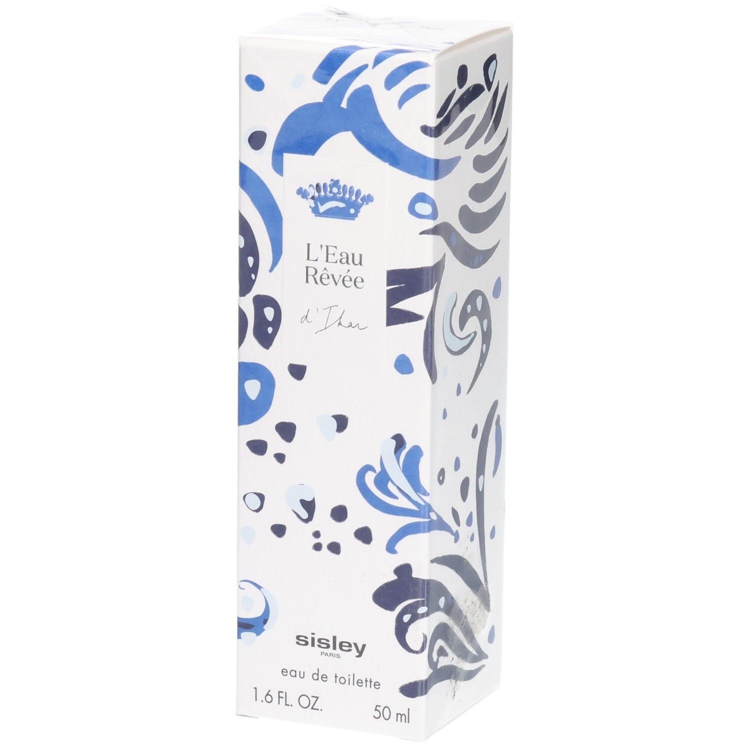 Sisley L'Eau Rêvée d'Ikar Eau de Toilette Kartonverpackung mit blauem Muster.