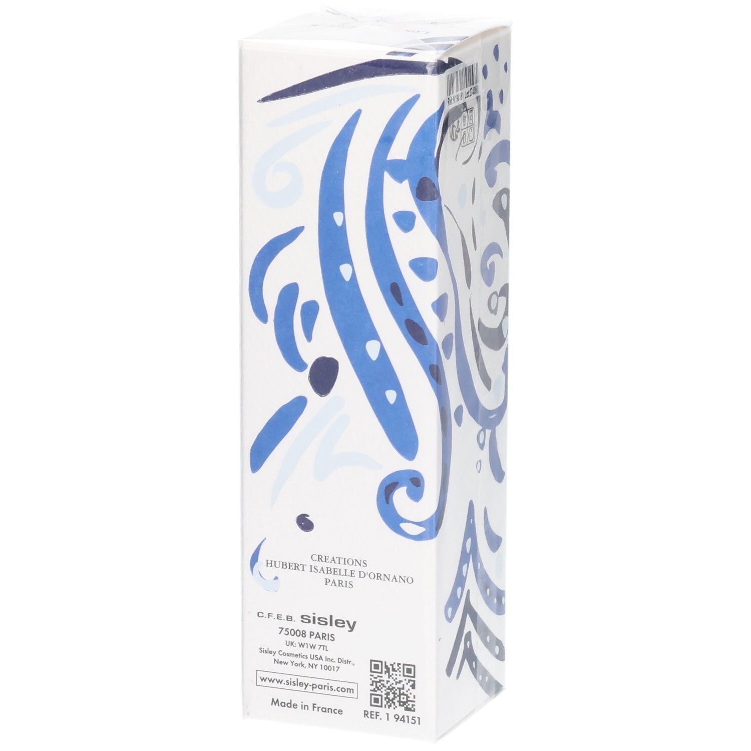 Sisley L'Eau Rêvée d'Ikar Eau de Toilette Kartonverpackung, Rückseite mit Details.