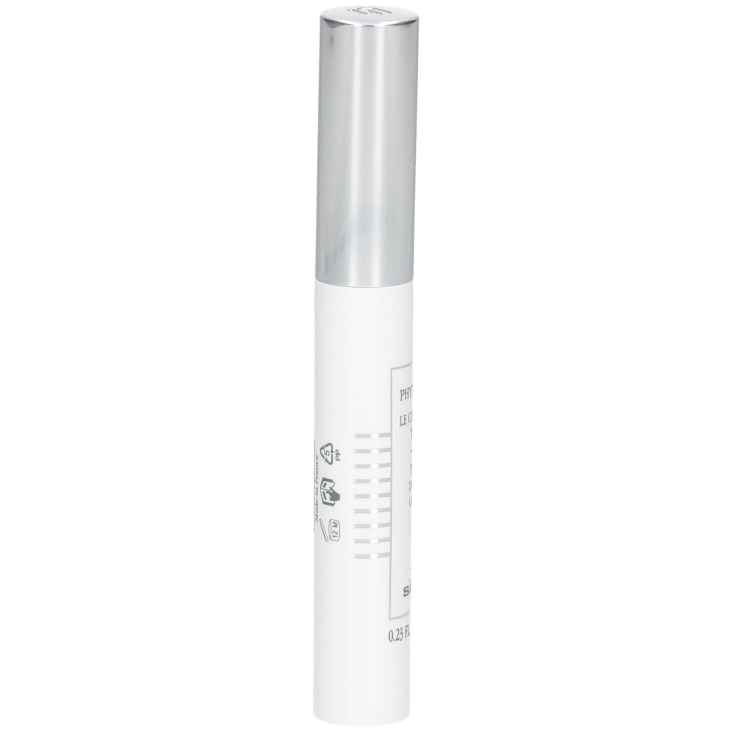 Sisley Phyto-Blanc Targeted Dark Spot Corrector Stift mit silbernem Verschluss und Symbolen.