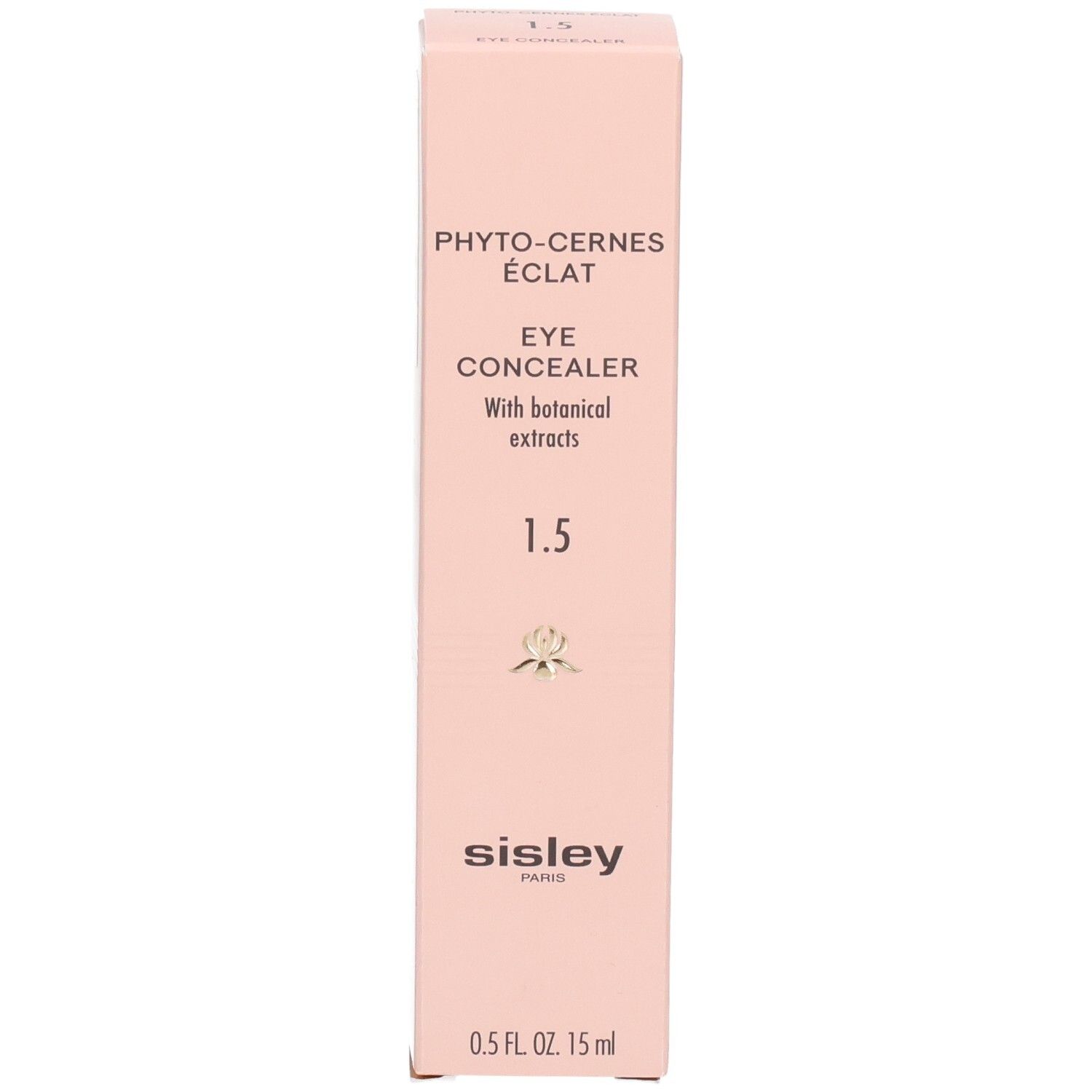 Sisley Phyto-Cernes Éclat Augenpflege-Stift, Vorderseite der Verpackung mit Produktnamen und Farbton.
