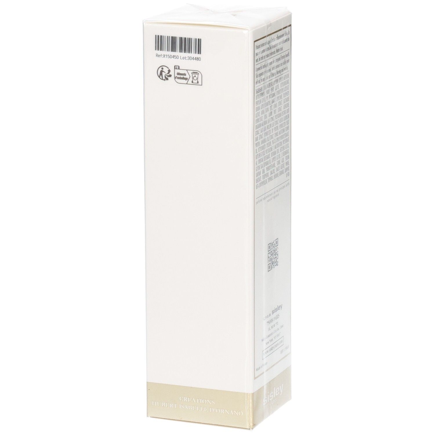 Sisley Sisleya L'Intégral Anti-Age Firming Concentrated Serum Verpackung, Seite mit Barcode.