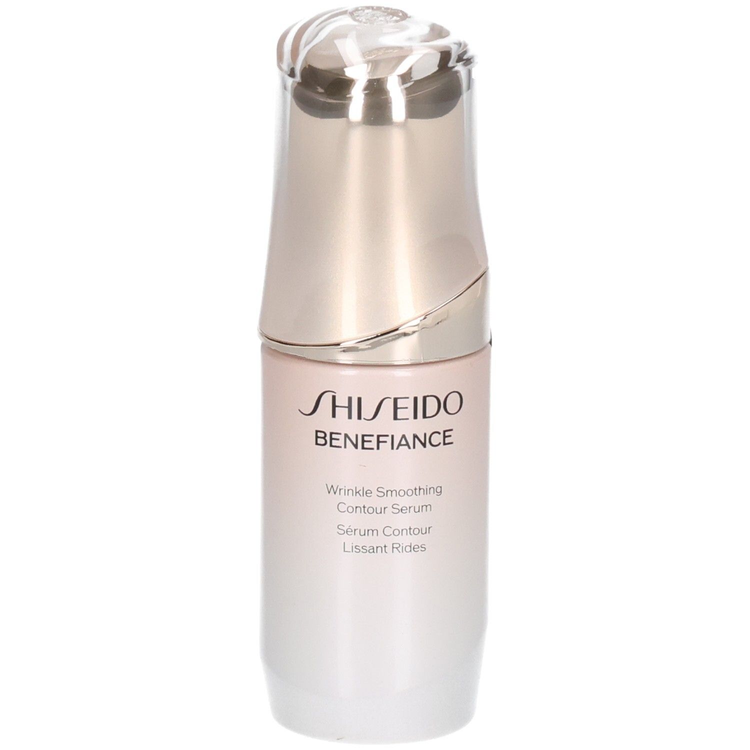 Shiseido Benefiance Faltenreduzierendes Konturserum in einem eleganten Flakon mit Pumpspender.
