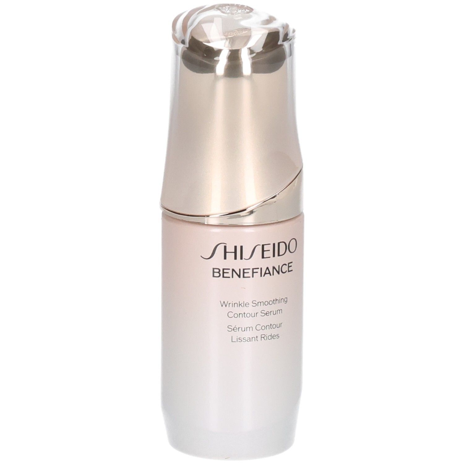 Shiseido Benefiance Faltenreduzierendes Konturserum in einem eleganten Flakon mit Pumpspender.