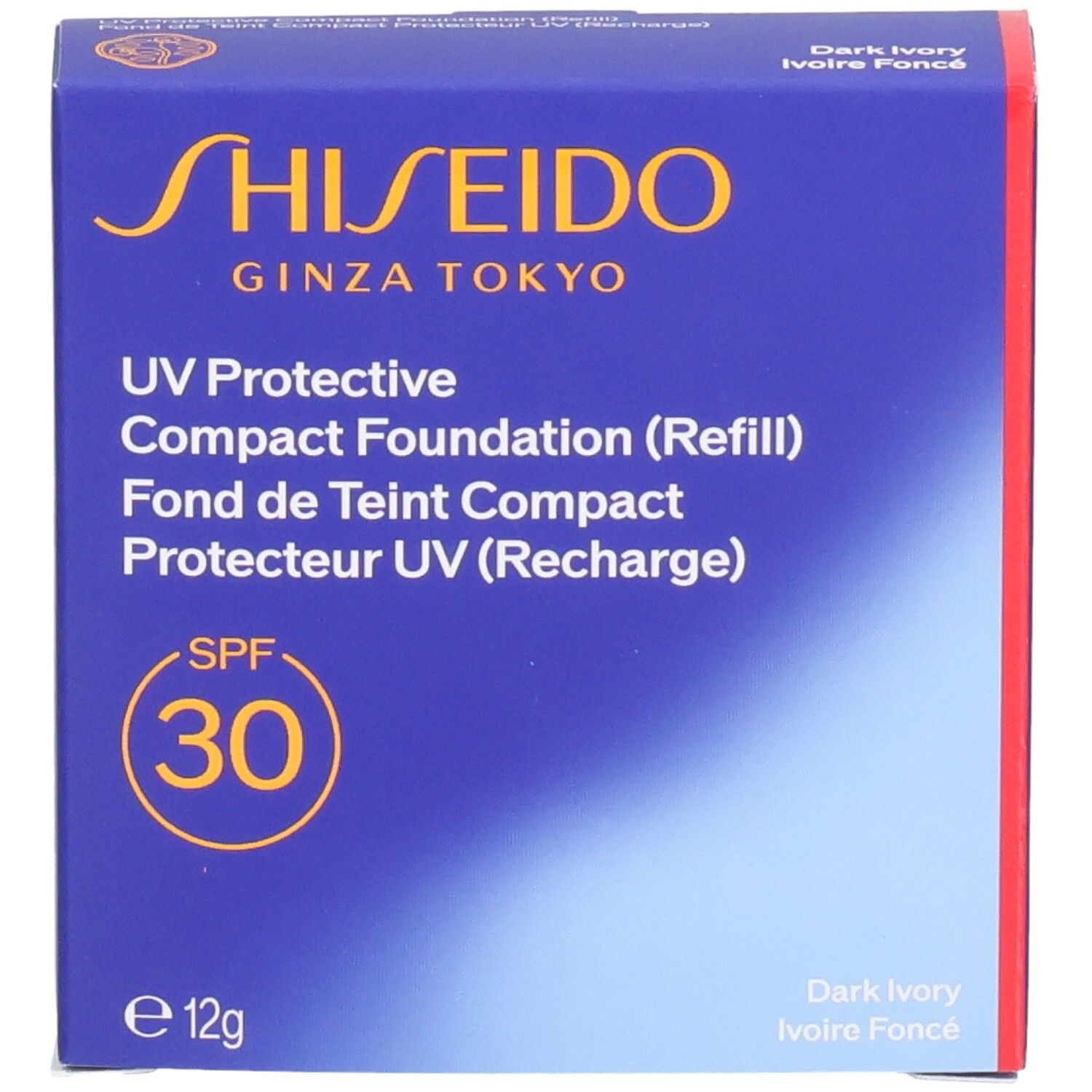 Shiseido UV Protective Compact Foundation (Refill) in Dark Ivory, SPF 30.