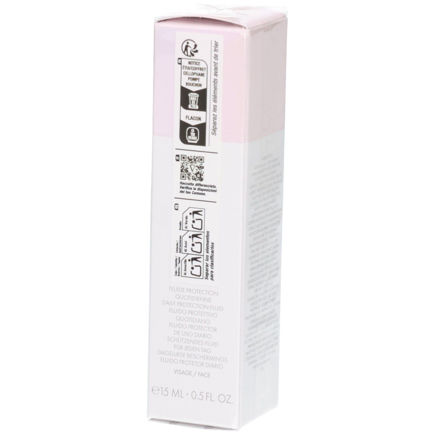 VALMONT LumiCity Tagescreme mit LSF 50, 15 ml, Vorderseite mit Anwendungshinweisen.