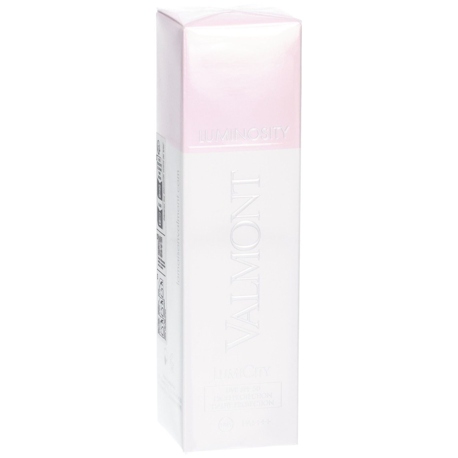 Valmont Luminosity LumiCity SPF50 Tagescreme-Verpackung, Seite.