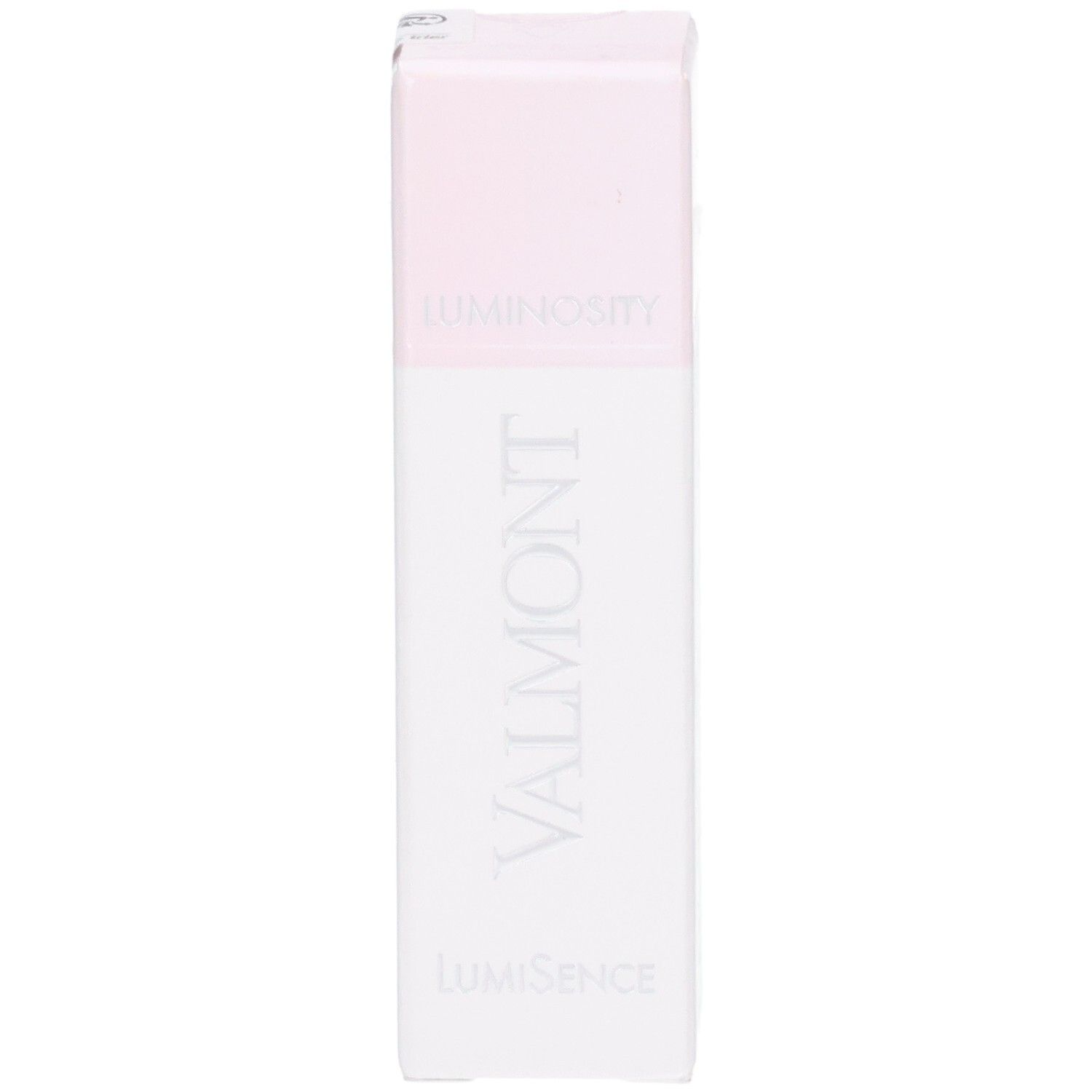 VALMONT Lumisence Verpackung mit Aufschrift 'LUMINOSITY' und Markenlogo.