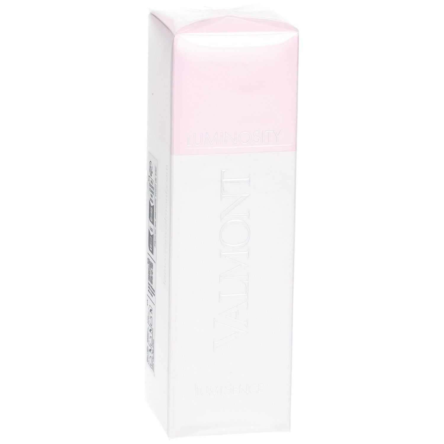 Valmont Luminosity Box: Seitenansicht mit Logo.