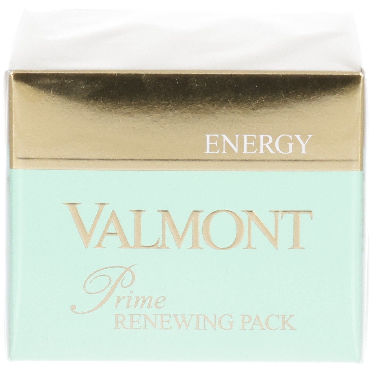 VALMONT Prime Renewing Pack Kartonverpackung, Vorderseite mit Markenname und Produktbezeichnung.