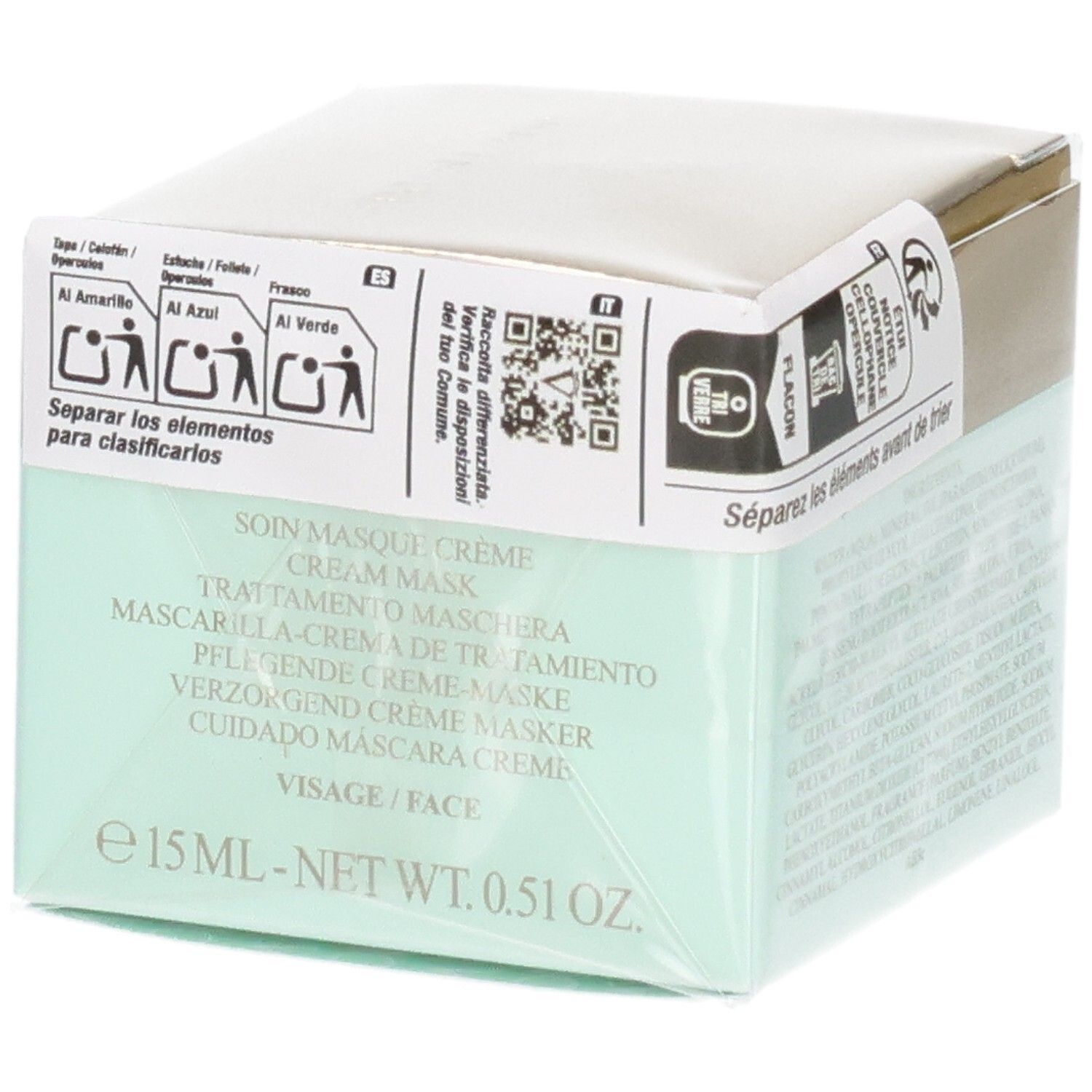 VALMONT Prime Renewing Pack, Vorderseite der Verpackung mit Produktbezeichnungen in mehreren Sprachen und Größe.