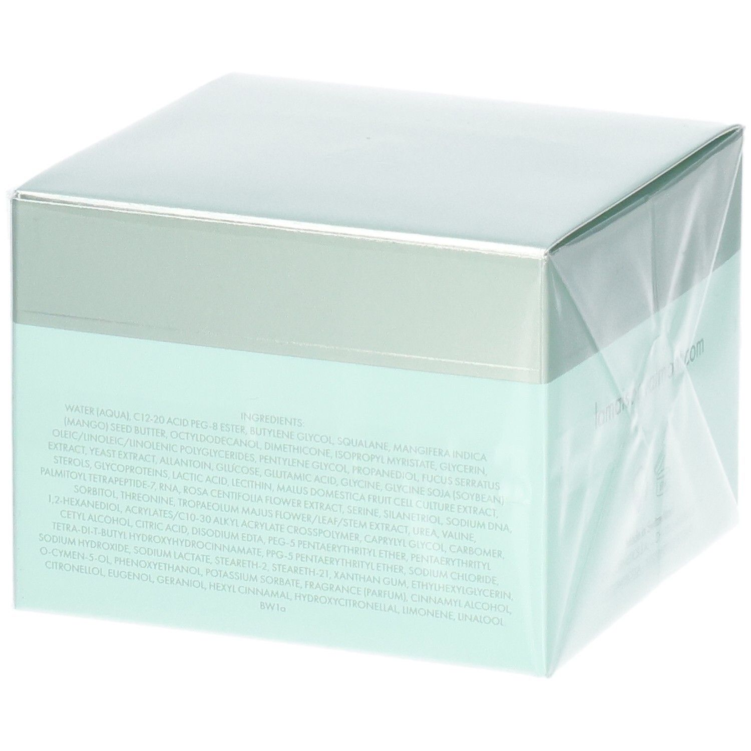 VALMONT Vital 24 Hour Light Creme Verpackung. Seite mit Inhaltsstoffliste auf Englisch.